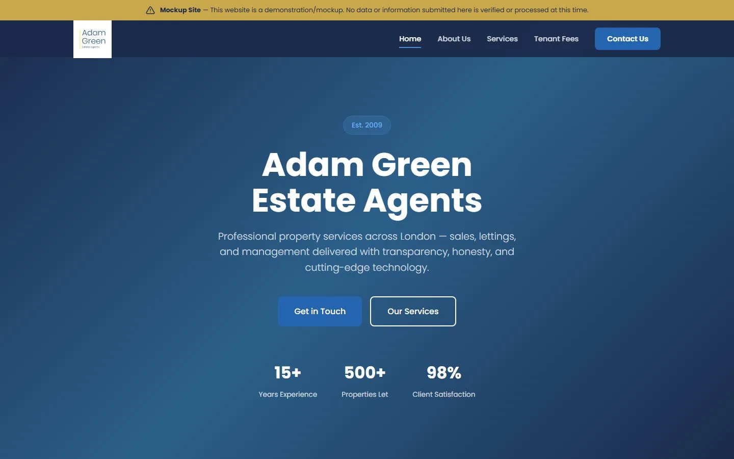 Adam Green website screenshot