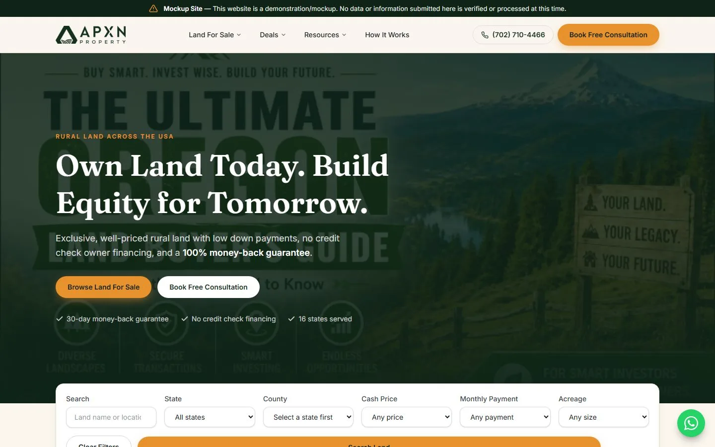 APXN Property website screenshot