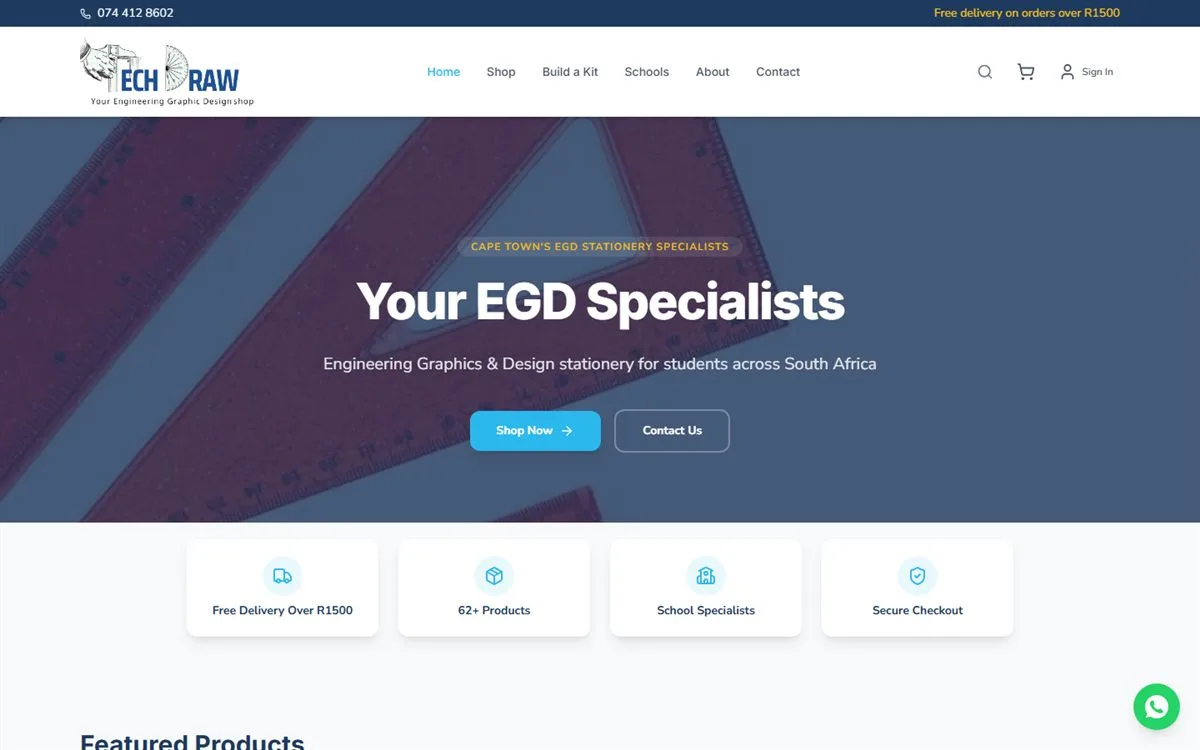 TechDraw website screenshot
